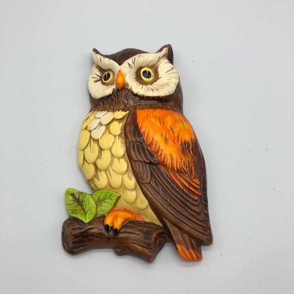 Vintage Other - Vintage Ceramic Owl Wall Hanging